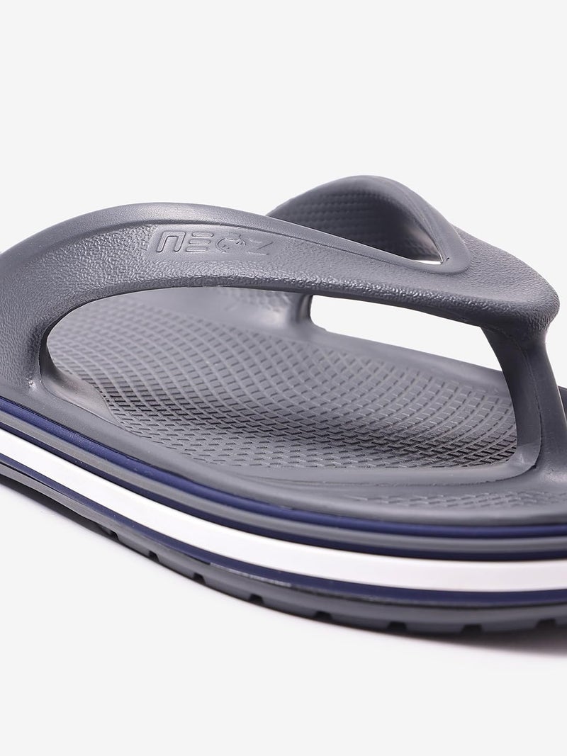 Neoz Extra Soft Men's Slippers with Cushion FootBed for Adult | Comfortable & Light Weight | Stylish & Anti-Skid | Waterproof & Regular Flip Flops for Gents/Boys, M-COOLZ-1-CARBON_6 - Image 4