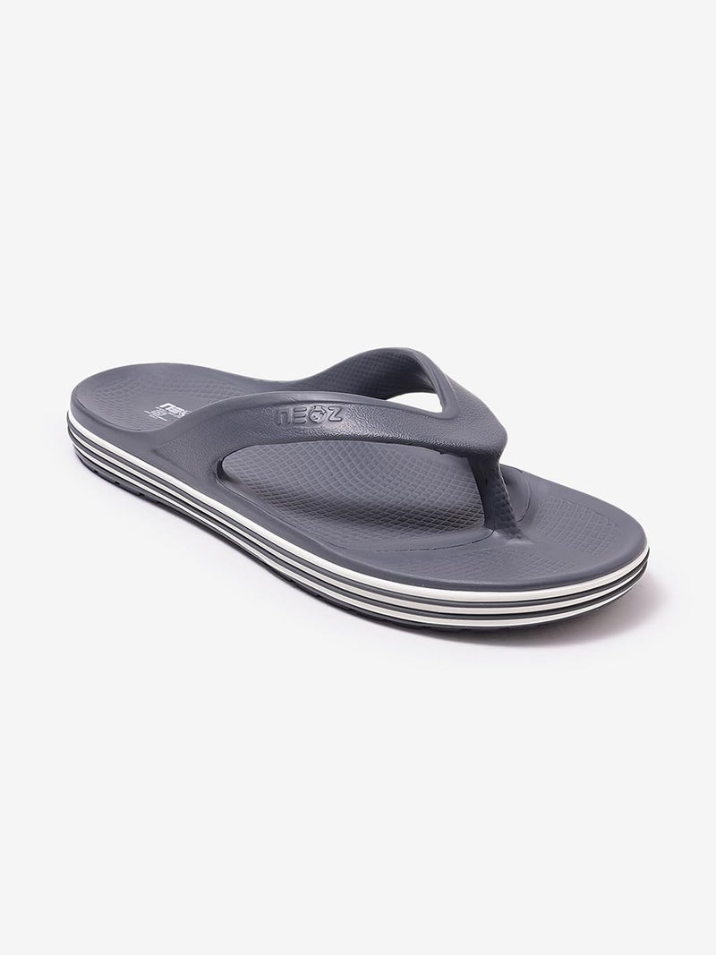 Neoz Extra Soft Men's Slippers with Cushion FootBed for Adult | Comfortable & Light Weight | Stylish & Anti-Skid | Waterproof & Regular Flip Flops for Gents/Boys, M-COOLZ-1-CARBON_6 - Image 3