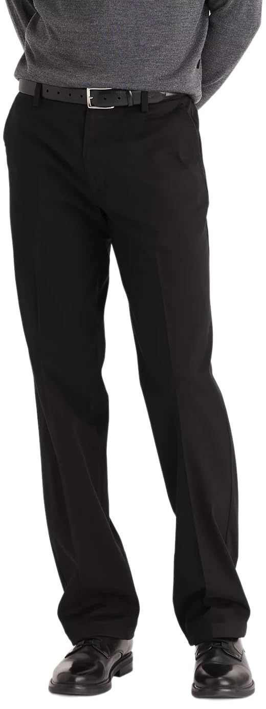 Dockers Men's Classic Fit Easy Khaki Pants (Regular and Big & Tall), Black, 36W x 29L - Image 1