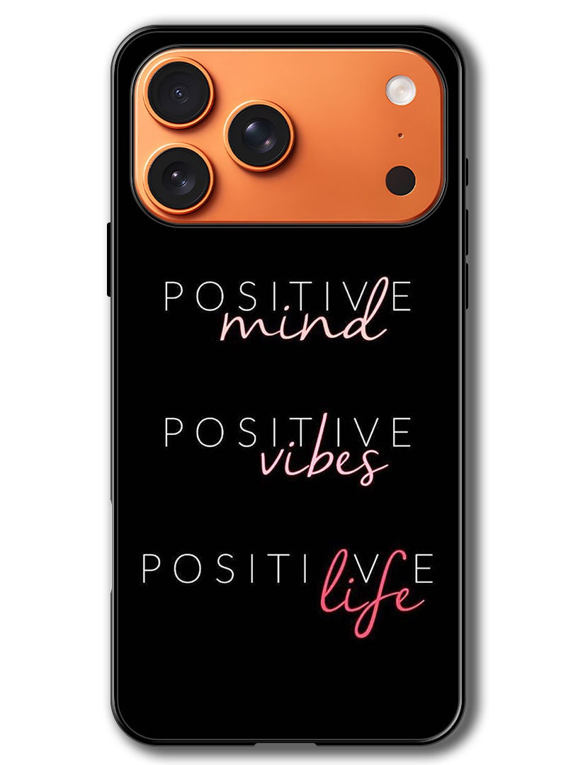 Theodor Case Compatible with Apple iPhone 17 Pro 6.3 Inch Protection Shockproof Bumper Cover Positive Mind - Image 1