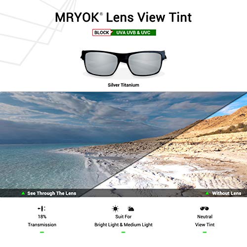 Mryok UV400 Replacement Lenses for Oakley Jupiter Squared OO9135 / Jupiter Carbon OO9220 Sunglass, HD Polarized, UV Protection, Impact Resistant & Perfectly Fit - Silver Titanium - Image 5