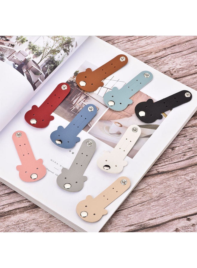 Loquat Data Cable Storage Artifact Cable Tie Organizer Computer Cable Tie With Desktop Wire Route Fixed Tie Winding-Color:Bear Winding-random Color-single Pack - Image 1