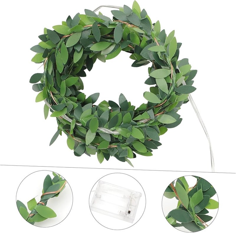 Green Leaves LED Fairy Garland String Lights For Party Wedding Christmas Decor - Image 5