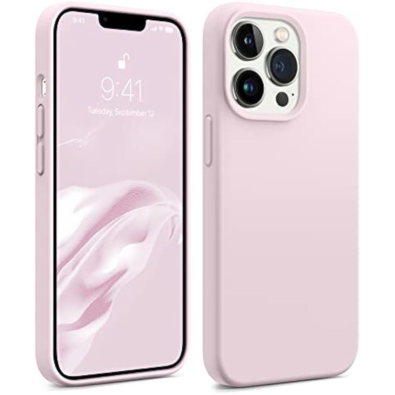 Magnetic for iPhone 13 Pro Max Phone Case, 【Compatible with MagSafe】【Military Shockproof Protection】 Silicone Case with Soft Anti-Scratch Microfiber Lining, 6.7 inch, Ice Pink - Image 1