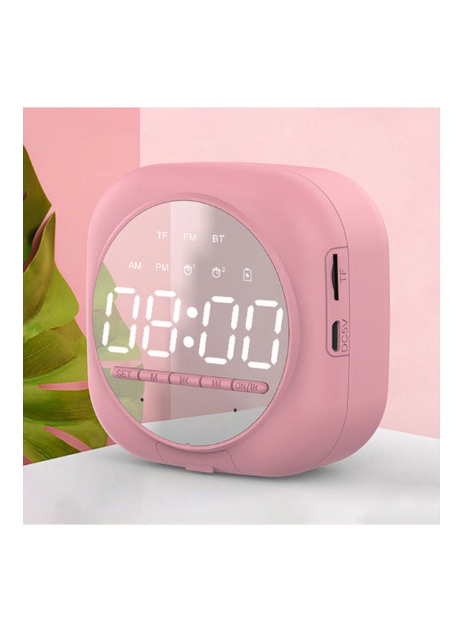 Bluetooth Speaker Alarm Clock Pink - Image 1