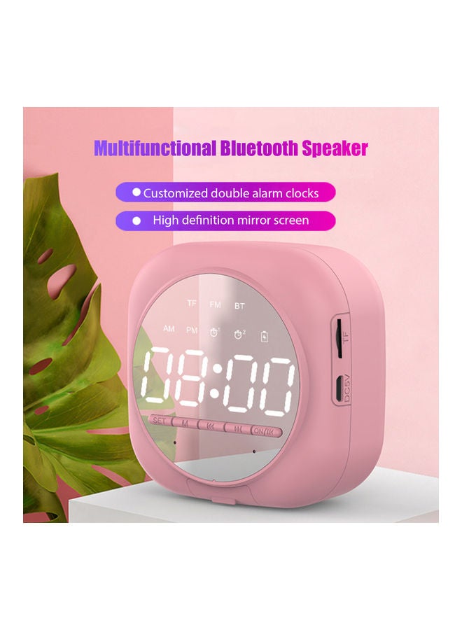 Bluetooth Speaker Alarm Clock Pink - Image 4