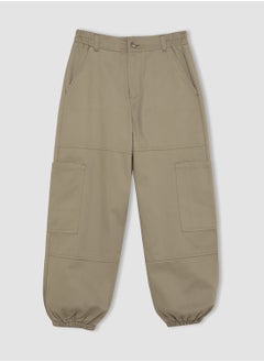 DeFacto Cargo Pocket Elasticated Waist And Cuffed Cotton Parachute Pants  - Image 1