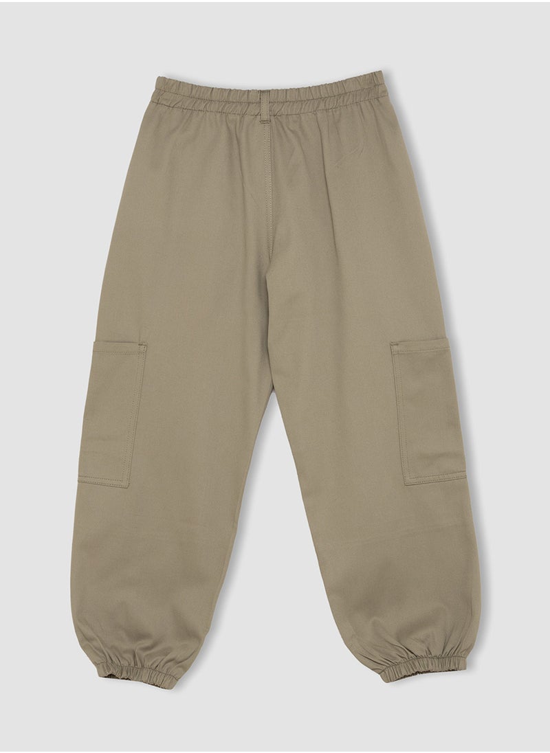 DeFacto Cargo Pocket Elasticated Waist And Cuffed Cotton Parachute Pants  - Image 2