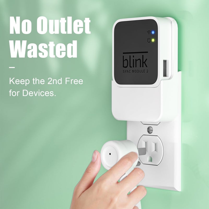 Aaeytby Outlet Wall Mount for Blink Sync Module 2, 2-in-1 Charging Station(Mount & Charger) - Space-Saving Bracket for Blink Security Camera, Easy Installation & Flexible Placement - Image 3