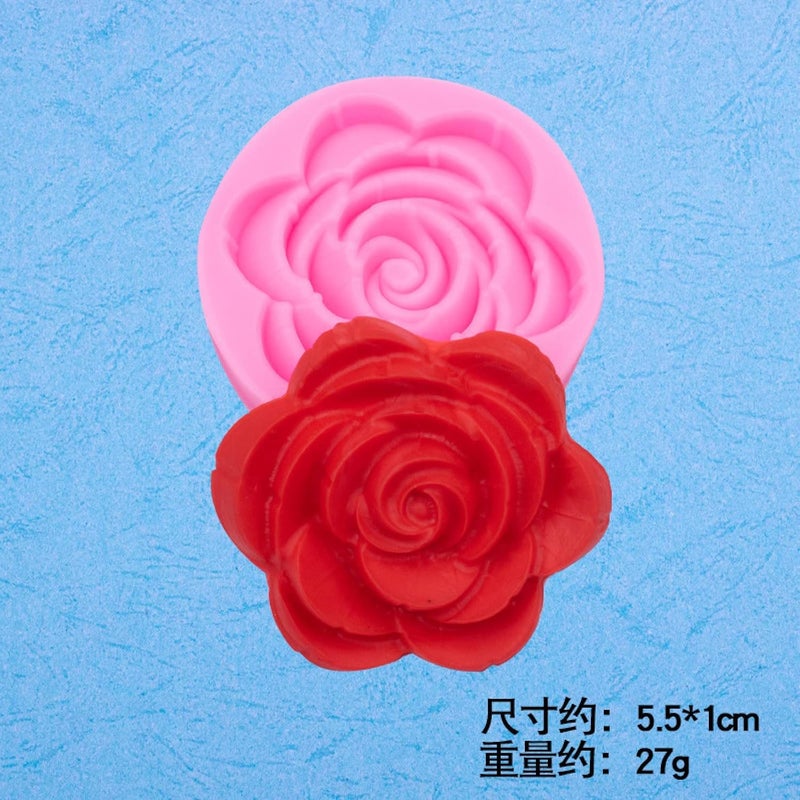 Skytail Silicone Bloom Rose Mould for Candle Making DIY Scented Candle Wax Waxmelts Aromatherapy Epoxy Resin Crafts Home Decor Gifts Keychain Handmade Soap Bath Bombs Clay Chocolate Fondant Cake Molds - Image 3