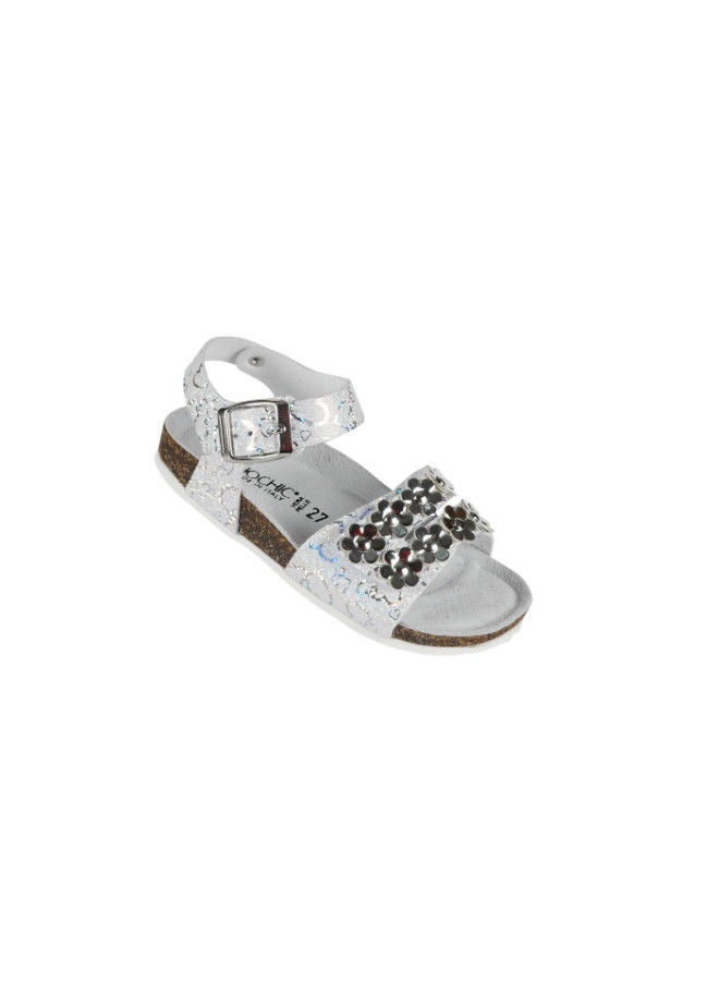 BiOCHIC Biochic Girls Backstrap Sandal 012-430 864MVT-White  - Image 1