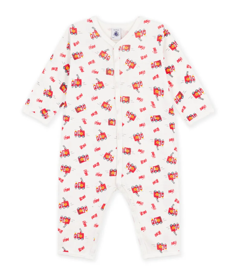 بيتي باتو Babies' Footless Firefighter-Print Cotton Pyjama Suit