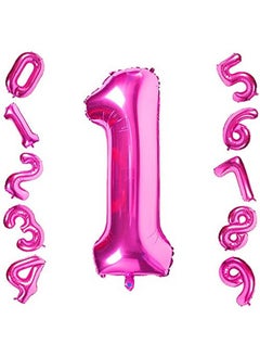 Atpata Funky Atpata Funky 1 Number Pink Foil Balloon 40 inch Size Birthday Decoration Items | Happy Birthday Decoration Kit | 1st Year Birthday Party Anniversary Wedding Decorations  - Image 1