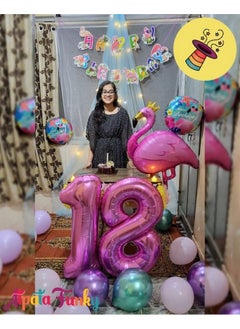 Atpata Funky Atpata Funky 1 Number Pink Foil Balloon 40 inch Size Birthday Decoration Items | Happy Birthday Decoration Kit | 1st Year Birthday Party Anniversary Wedding Decorations  - Image 2