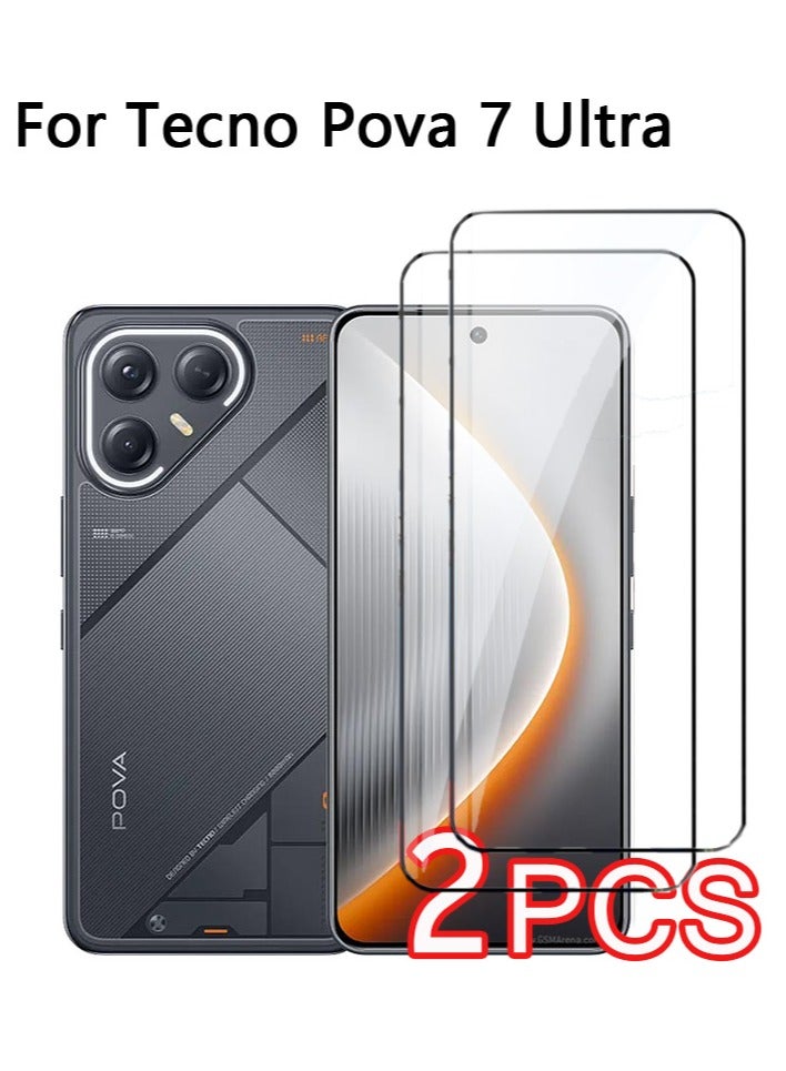 2Pack Screen Protector Tempered Glass for Tecno Pova 7 Ultra，Case Friendly [Hardness 9H ][High definition] [Anti Scratch] - Image 1