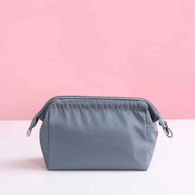 Red Water Resistant Toiletry Bag Multiple Pockets Lightweight Nylon Travel Cosmetic - Image 5