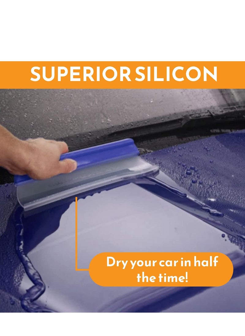 SYOSI Car Handheld Wiper Blade Squeegee Silicone Water Blade, Quickly Remove Water From Windscreen & Window Car Drying Blade 30cm Long  - Image 3