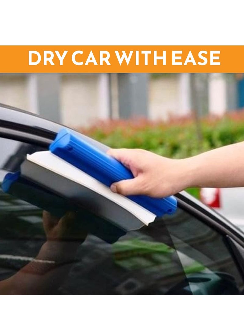 SYOSI Car Handheld Wiper Blade Squeegee Silicone Water Blade, Quickly Remove Water From Windscreen & Window Car Drying Blade 30cm Long  - Image 2
