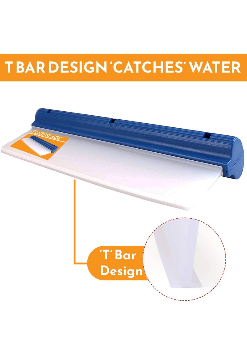 SYOSI Car Handheld Wiper Blade Squeegee Silicone Water Blade, Quickly Remove Water From Windscreen & Window Car Drying Blade 30cm Long  - Image 4