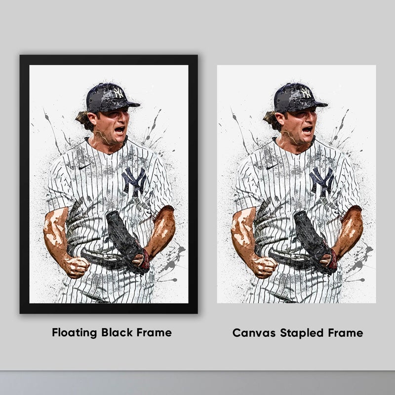 TNESSENTIAL Gerrit Cole Poster New York Yankees Framed Canvas Poster Baseball Wall Art Print MLB Artwork Home Decor E25 Birthday Gift - Image 2