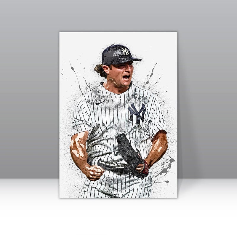 TNESSENTIAL Gerrit Cole Poster New York Yankees Framed Canvas Poster Baseball Wall Art Print MLB Artwork Home Decor E25 Birthday Gift - Image 1