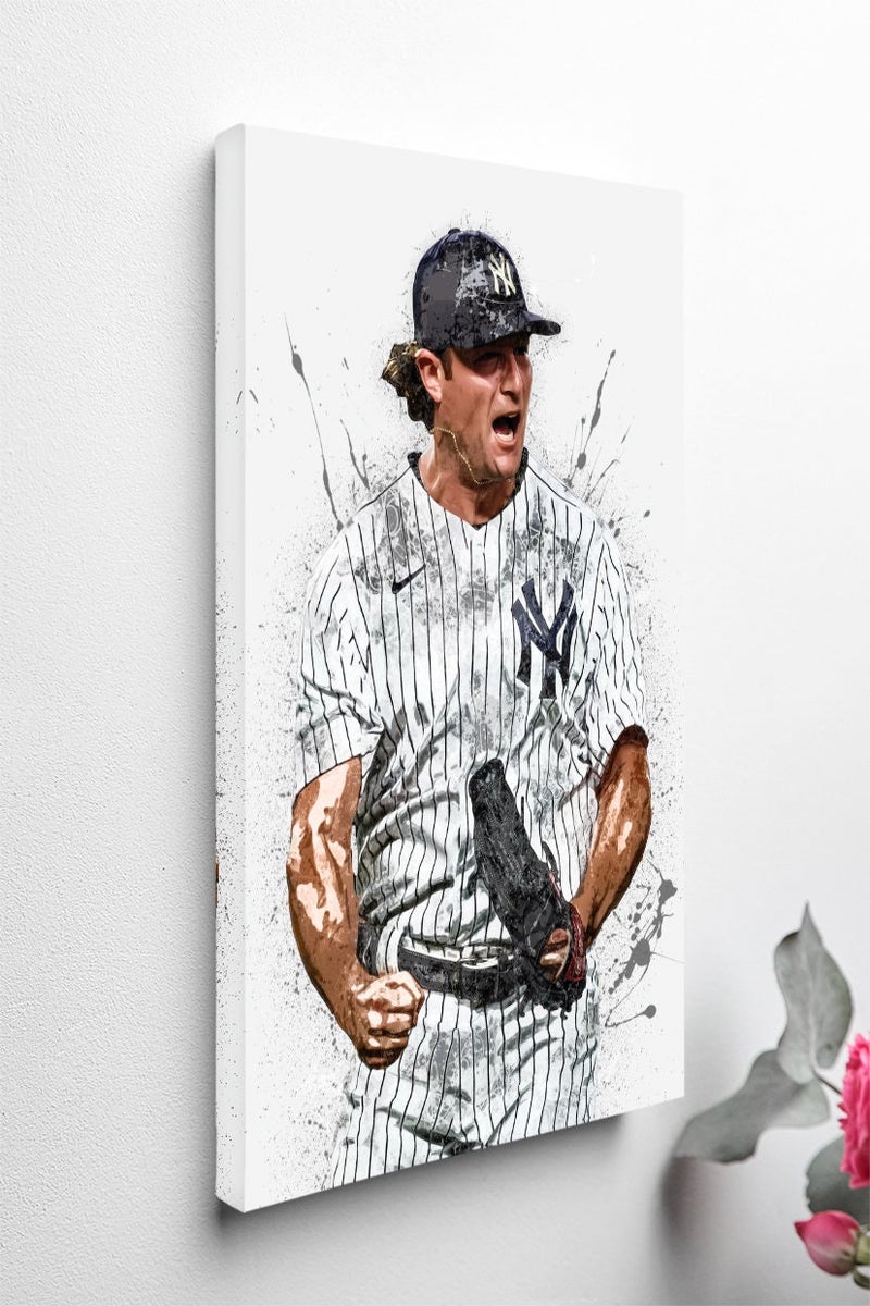 TNESSENTIAL Gerrit Cole Poster New York Yankees Framed Canvas Poster Baseball Wall Art Print MLB Artwork Home Decor E25 Birthday Gift - Image 3