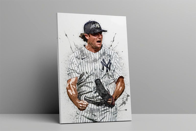 TNESSENTIAL Gerrit Cole Poster New York Yankees Framed Canvas Poster Baseball Wall Art Print MLB Artwork Home Decor E25 Birthday Gift - Image 5