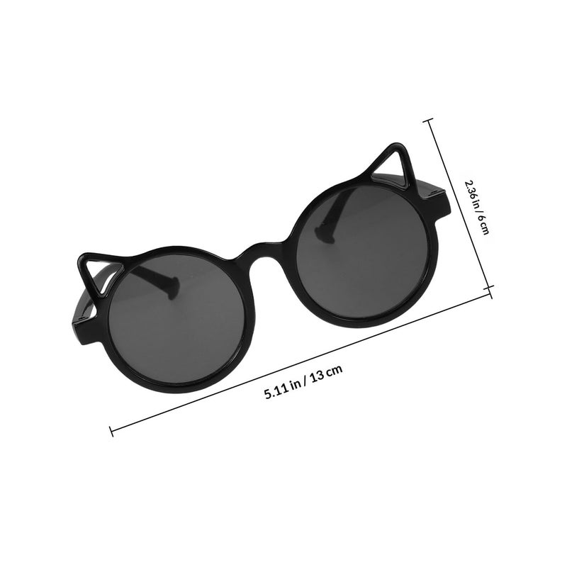 Cat Ear Sunglasses For Boys UV Protection Black Frame Stylish Summer Eyewear - Image 3