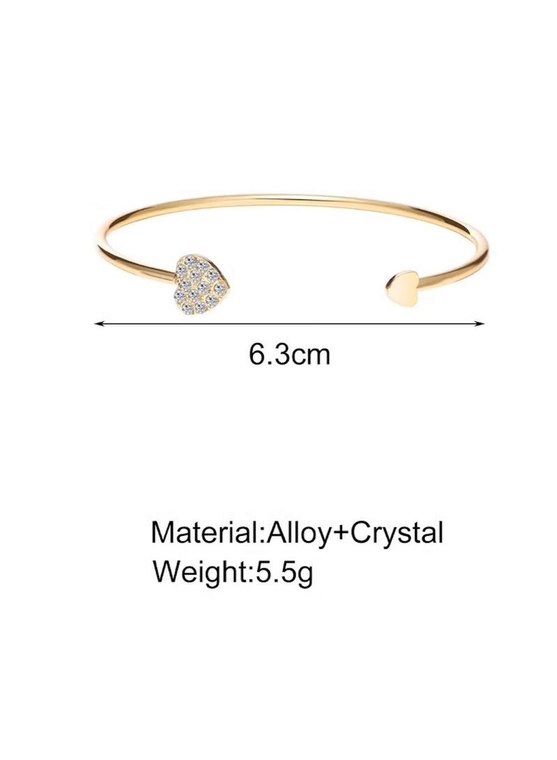 Huitich 3-Piece Bracelet Set – Elegant Multi-Layer Crystal & Alloy Bracelets for Women  - Image 2