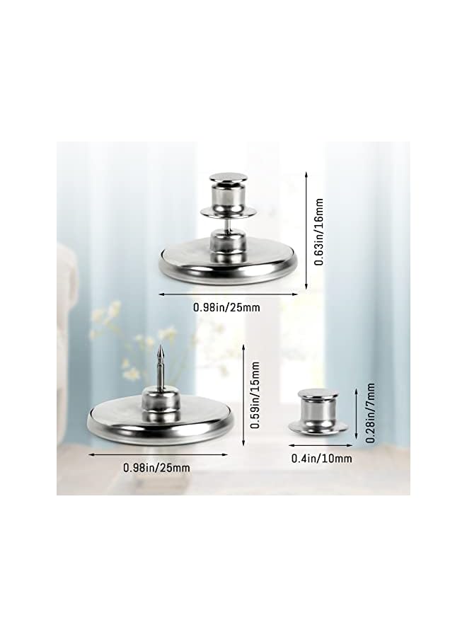 erorex 16 Pairs Curtain Magnets Closure with Tack, Curtain Magnetic Holdback Button, Drapery Magnetic Button Weights to Prevent Light from Leaking & Curtains from Being Blown Around (0.98in x 16pairs)  - Image 5