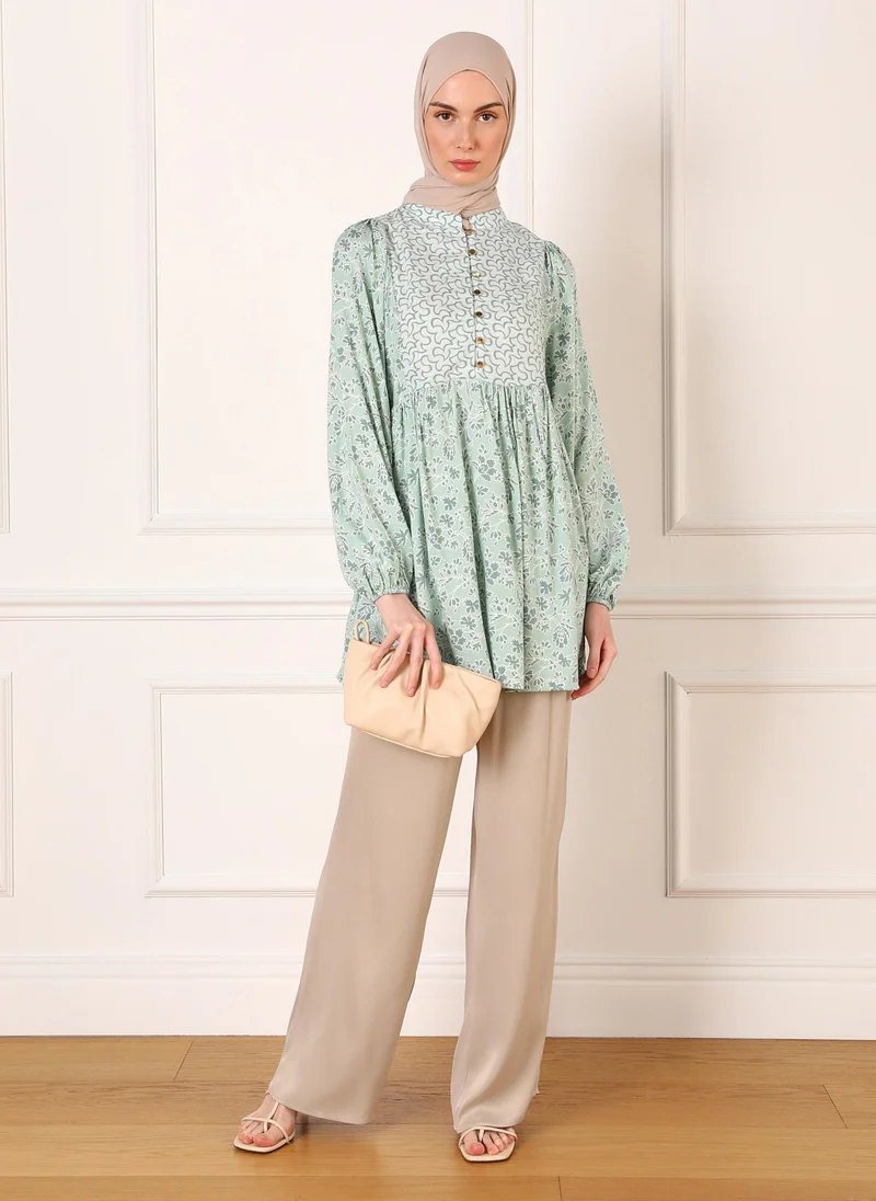 Refka by modanisa Green Almon - Tunic - Refka