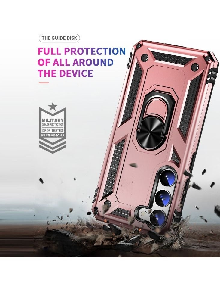 إيروريكس جراب لهاتف (Samsung Galaxy S23 5G) جراب هاتف TPU + PC مقاوم للصدمات باللون الوردي  - Image 3