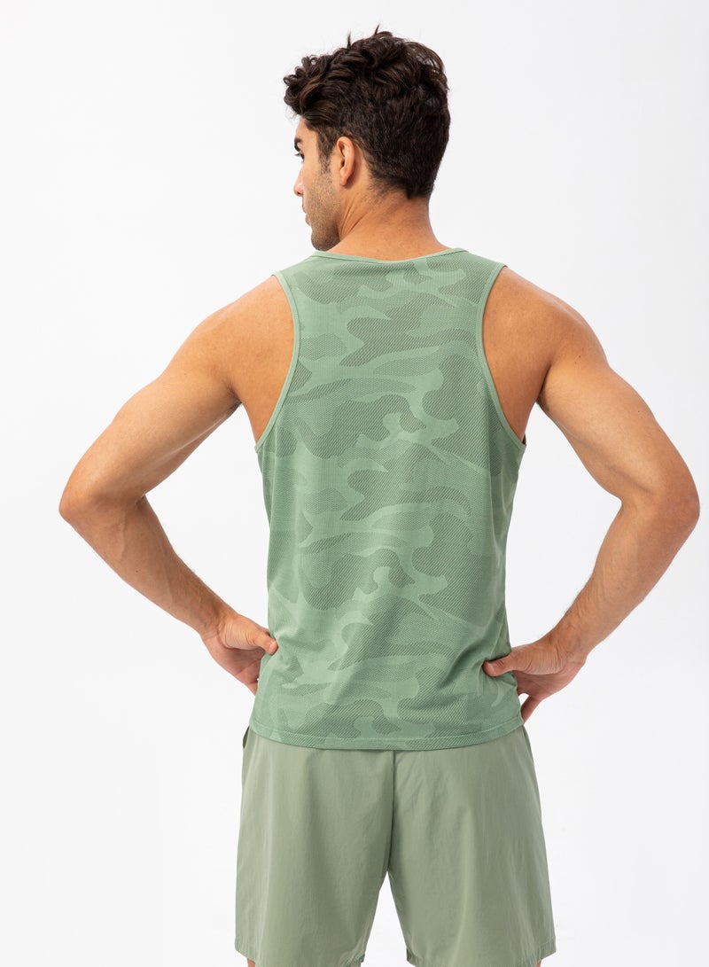 Men Quick Dry Breathable Sports Vest Green - Image 2