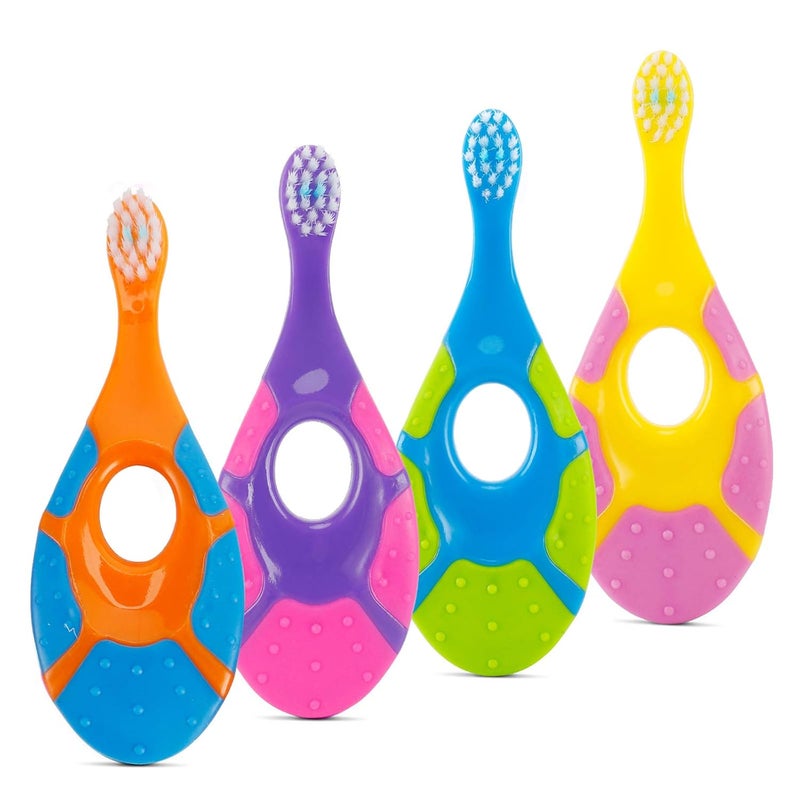 Slotic Baby Toothbrush Set for 0-2 Years - 4-Pack with Extra Soft Bristles - Image 1