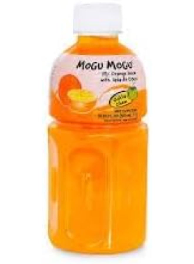 Mogu Mogu Orange Flavoured Drink with Nata de Coco, 320ml – Pack of 3 | Refreshing Tropical Juice Beverage with Chewy Coconut Bits - Image 3