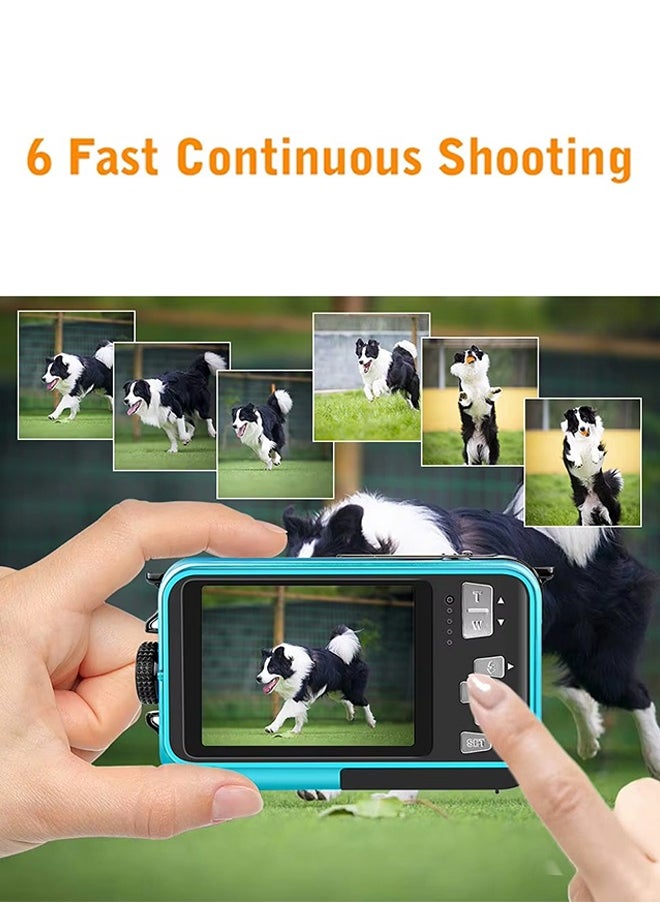 Generic Underwater Camera,Dual Screens, Full HD 48MP Digital Camera, LCD Displays, Selfie 16X Waterproof Video Recorder Camera for Snorkeling Camping Travel  - Image 4