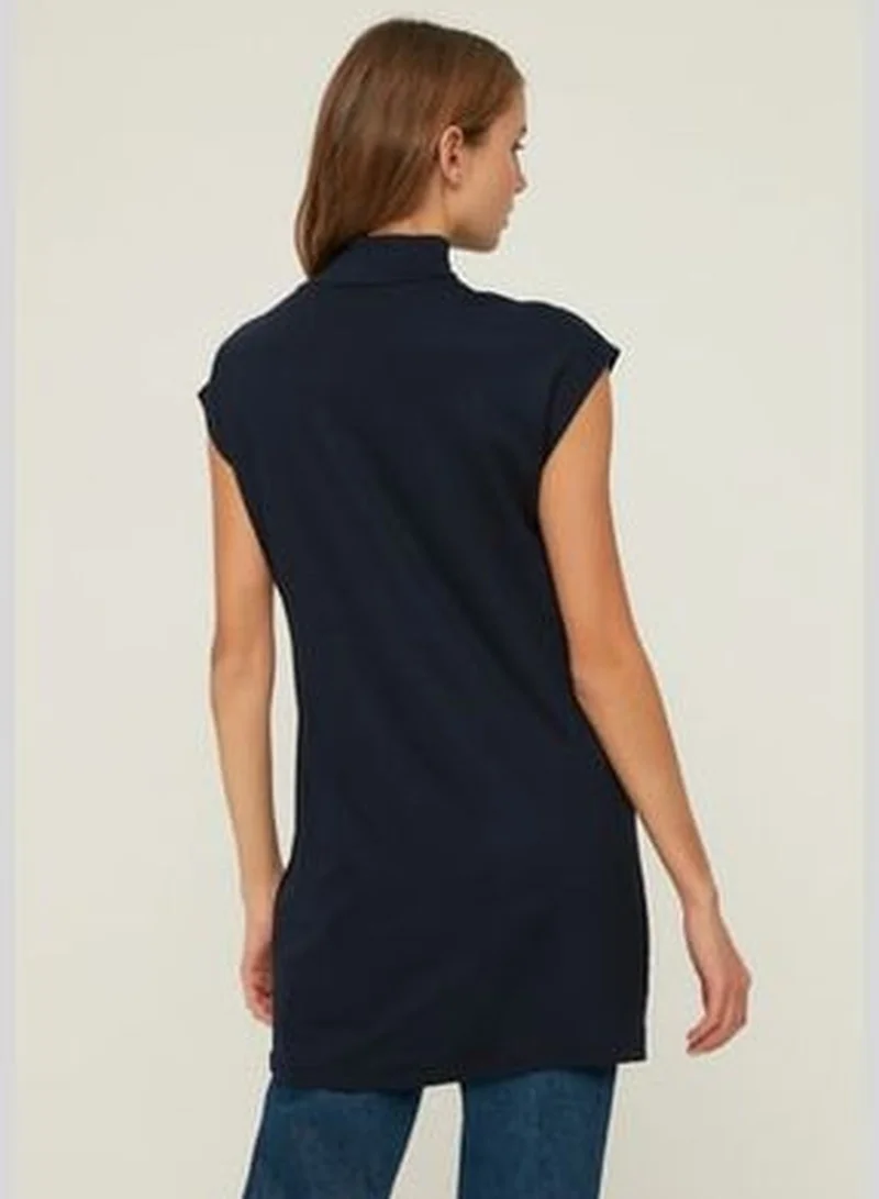 trendyol Navy Blue-Stone 2-piece Stand Up Collar Sleeveless Underwear Tunic TCTSS21UK0033