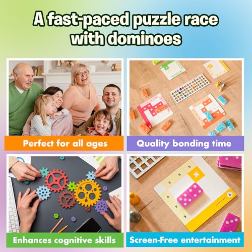 The Uzzle Uzzle Games Sudonumo Domino 24 Dominoes 120 Puzzles MultiLevel Difficulty AD 24 Players Ages 6 FastPaced Mind Games Travel Games for Family Fun - Image 5