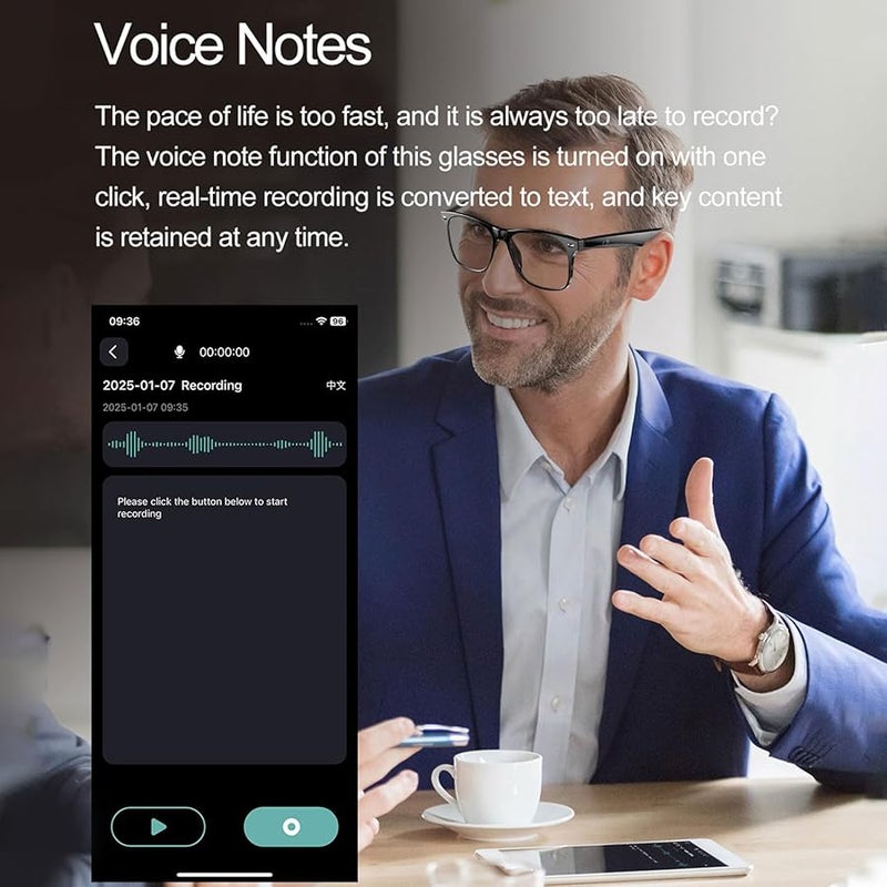AI Translator Smart Glasses Bluetooth Sunglasses Open Ear 163 Languages Real Time Translation Voice Assistant - Image 5