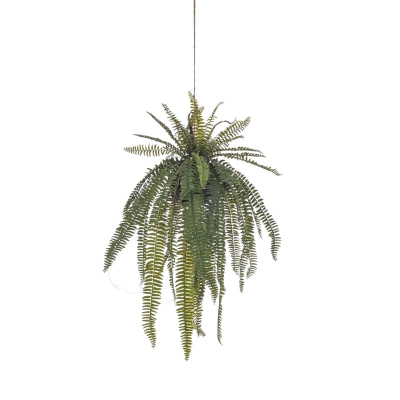 Homez artificial plant nephrolepis fern hanging in pot, green 50*50*85cm