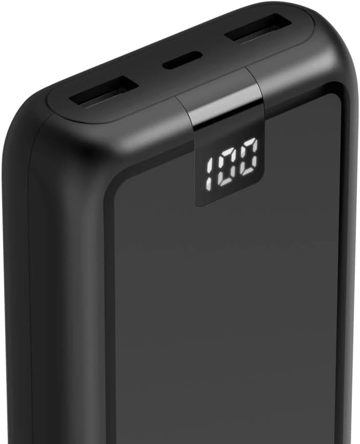 Hama Performance 20000mAh Power Bank Portable Charger with LED Display USB-C PD Fast Charging 3-Port External Battery Pack for iPhone Samsung Android Tablet Laptop Anthracite Grey - Image 3