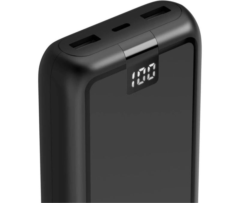 Hama Performance 20000mAh Power Bank Portable Charger with LED Display USB-C PD Fast Charging 3-Port External Battery Pack for iPhone Samsung Android Tablet Laptop Anthracite Grey - Image 4