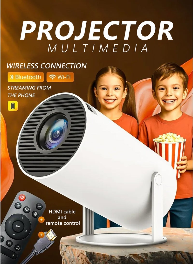 HY300 Android 5G Wifi Smart Portable Projector 1280 720P Full HD Office Home Theater Video Mini Projector Optical specifications White - Image 1