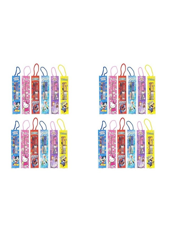 Jiada Birthday Party Return Gifts Mix Stationery Kit Set in a Fancy Box for Kids (Pack of 24)