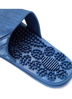 SYOSI Shiatsu Massage Slippers 1 Pair Foot Massage Anti-Slip Bath Slippers Home Sandals Men and Women Bath Shower (Blue, 42-43)  - Image 5