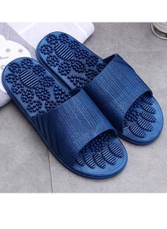 SYOSI Shiatsu Massage Slippers 1 Pair Foot Massage Anti-Slip Bath Slippers Home Sandals Men and Women Bath Shower (Blue, 42-43)  - Image 3