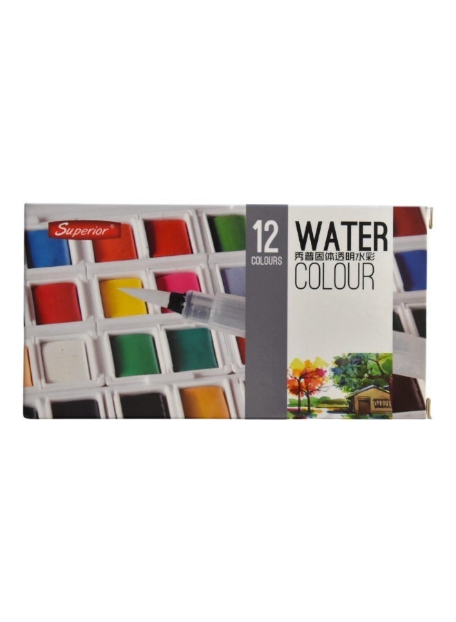 Superior -12 Watercolor Painting Set with Paintbrush - Image 2