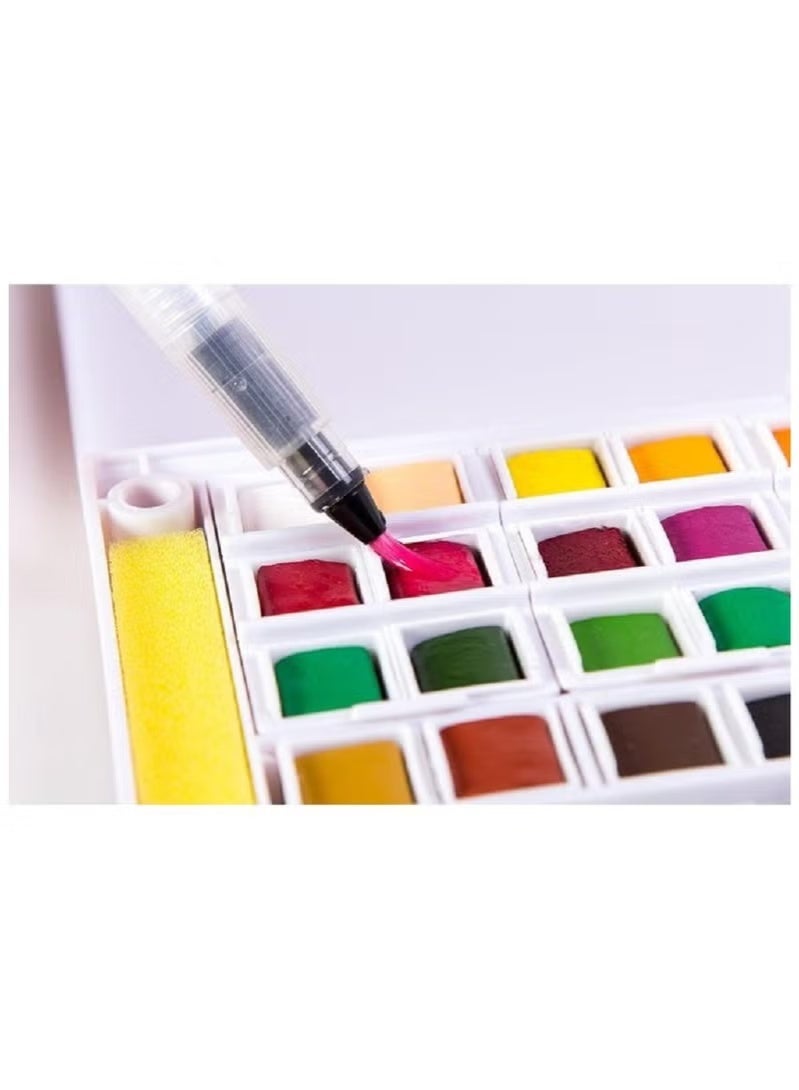 Superior -12 Watercolor Painting Set with Paintbrush - Image 4