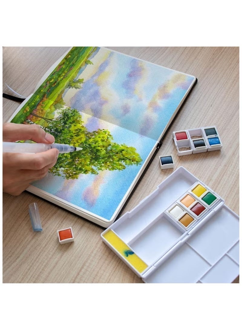 Superior -12 Watercolor Painting Set with Paintbrush - Image 5