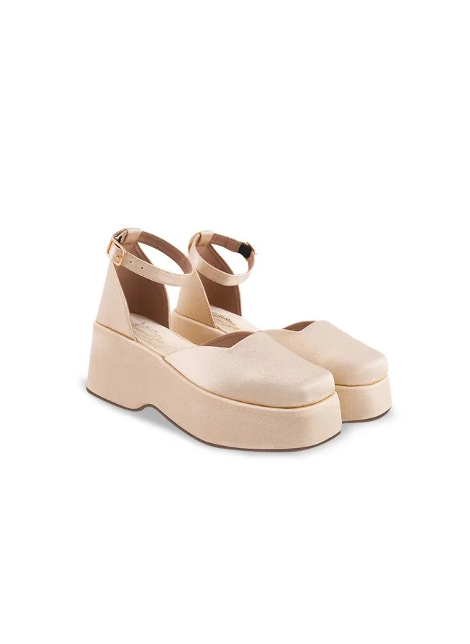 شوتوبيا Shoetopia Girls Backstrap Flatform Heels